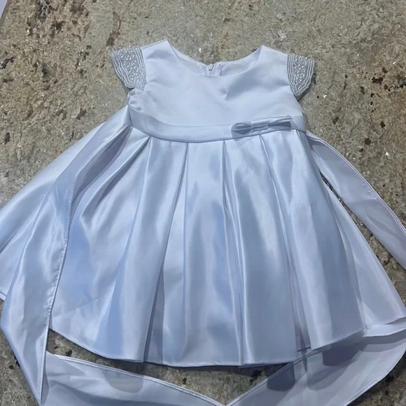Vintage Christening Dress - Pearl Sleeve Detail - White Baby Girl Dress | Color: White | Size: 9-12mb | Vane016's Closet